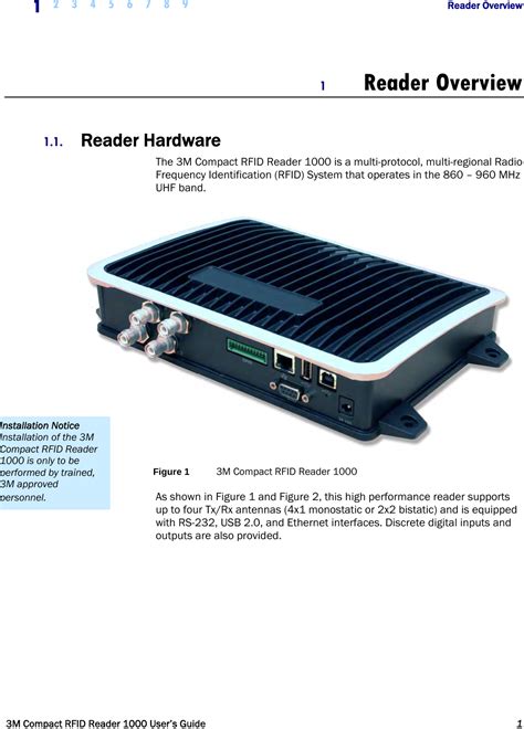 3M COMPACT RFID READER 1000 USER MANUAL Pdf Download